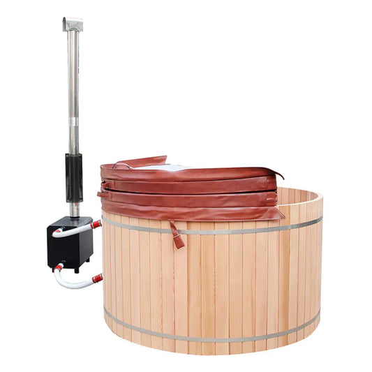 Hot Tub with External Wood Fired Stove