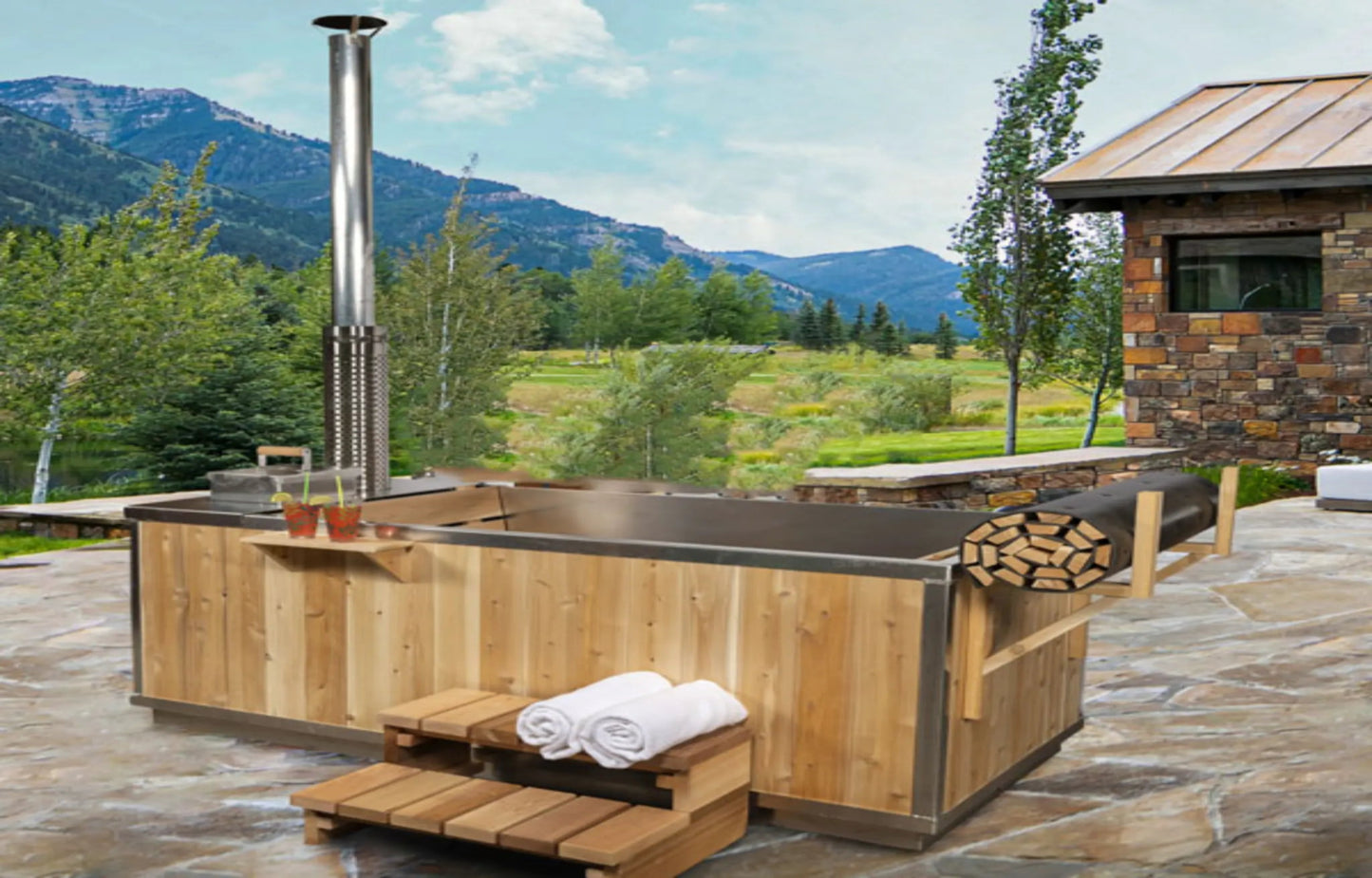 The Starlight Wood Burning Hot Tub by Dundalk