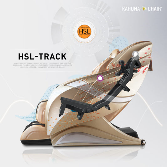 Kahuna Massage Chair 4D+@ HSL-Track Voice Recognition Zero-Gravity Full-Body Massage Chair, Tablet Remote Hubot4D (Champaign)